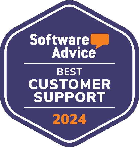 SoftwareAdvice best customer support 2024 badge