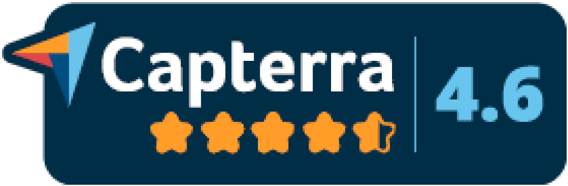 capterra badge showing 4.6 stars